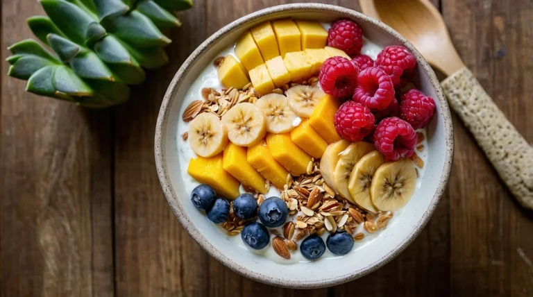 Bowl de Frutas Tropicales con Granola y Coco