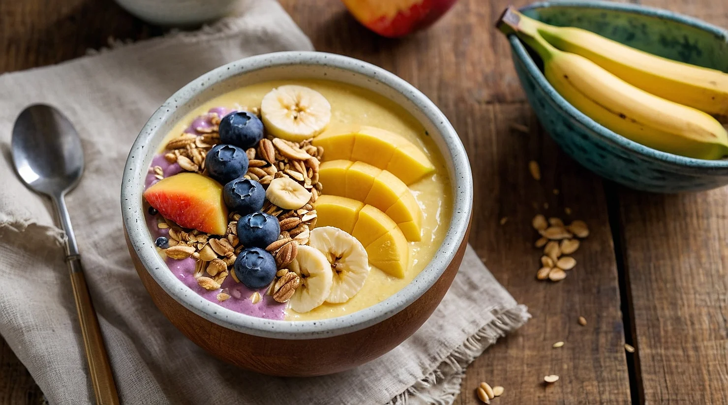 Bowl de Frutas Tropicales con Granola y Coco