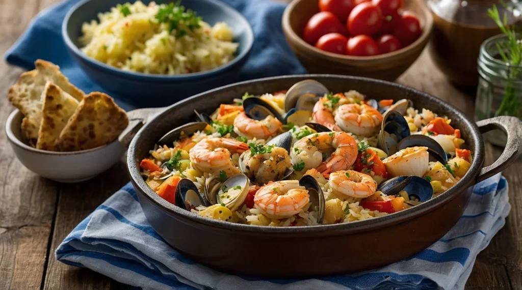 Mariscos con Arroz