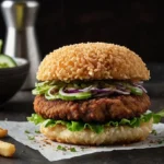 Hamburguesa Crujiente con Tempura y Panko