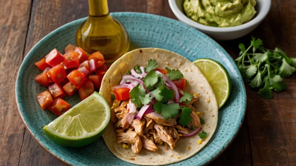 Tacos de Pollo al Chipotle con Guacamole Casero
